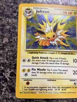 Pokemon TCG Jolteon Jungle 4/64 Holo Unlimited Holo Rare LP - Image 3