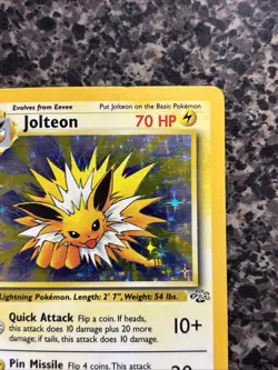 Pokemon TCG Jolteon Jungle 4/64 Holo Unlimited Holo Rare LP - Image 5
