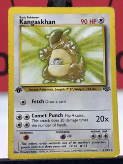 Kangaskhan 21/64 Jungle Set WOTC 1st Edition Pokemon TCG Regular Rare 1999 HP - Image 3