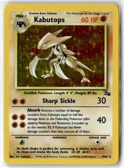 Kabutops ? 9/62 Holo Rare Fossil 1999 Pokemon LP - Image 1