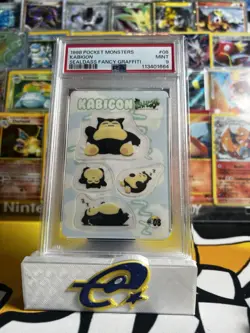 1998 Pokemon Fancy Graffiti Snorlax #8 PSA 9 Kabigon Pocket Monsters - Image 1
