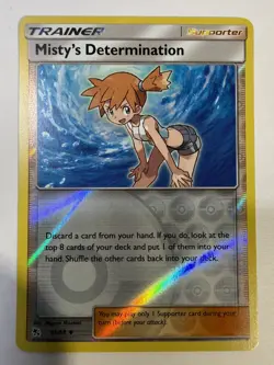 Misty's Determination 62/68 Hidden Fates Uncommon Reverse Holo Pokemon TCG NM - Image 1