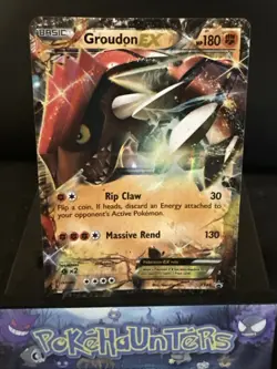 Pokemon Card Groudon EX XY42 XY Black Star Promo Half Art Ultra Rare L/P - Image 1