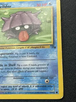 Pokemon Shellder 1st Edition Common Card 54/62 Fossil HP / DMG - Image 5
