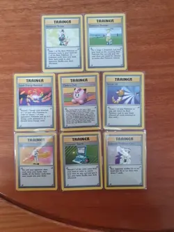 pokemon base set Rare Trainer Card Bundle Vintage 90s Vgc - Image 1