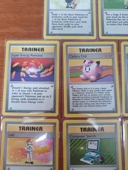 pokemon base set Rare Trainer Card Bundle Vintage 90s Vgc - Image 3