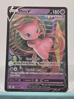 MEW V 113/264 Pokemon TCG Fusion Strike ULTRA RARE HOLO Foil Card - Near Mint! - Image 1