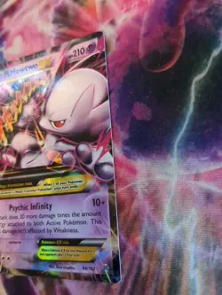Pokemon M Mega Mewtwo EX Ultra Rare Holo TCG Card 64/162 XY Breakthrough - Image 3