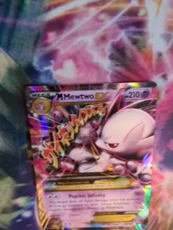 Pokemon M Mega Mewtwo EX Ultra Rare Holo TCG Card 64/162 XY Breakthrough - Image 4