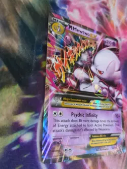Pokemon M Mega Mewtwo EX Ultra Rare Holo TCG Card 64/162 XY Breakthrough - Image 5
