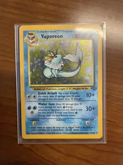 Rare Original Holographic Vaporeon 1999 Pokemon 12/64 Jungle Card Set *MINT* - Image 1