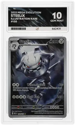 Graded Pokemon Card - Steelix 150/132 Mega Evolution Ace 10 PERFECT SUBGRADES - Image 2