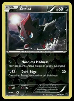 Pokemon Cards Zorua 89/162 Reverse Holo BREAKthrough XY NM - Image 1
