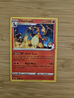 Charizard 025/185 PLAY STAMP Prize Pack Vivid Voltage Pokemon Card - Image 1