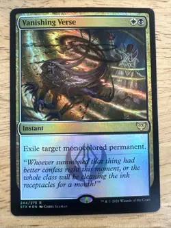 Vanishing Verse - Foil - 244 - Strixhaven: School of Mages (STX) MTG - Image 1