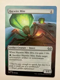 Haywire Mite (Commander: Duskmourn) ALTERED with extended art hand painted! - Image 2