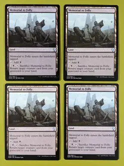 Memorial to Folly x4 Dominaria 4x Playset Magic the Gathering MTG - Image 1