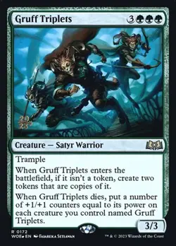 Gruff Triplets - Foil Prerelease Promo WoE LP MTG - Image 1