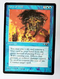 Magic the Gathering Force of Will Alliances LP Light Play condition - Image 1