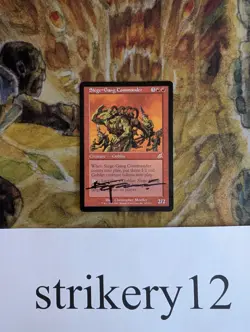 Siege-Gang Commander - Scourge - Signed by Christopher Moeller - MTG - Image 1