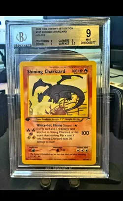 2002 POKEMON NEO DESTINY 1ST EDITION #107/105 SHINING CHARIZARD HOLO PSA 9 - Image 1