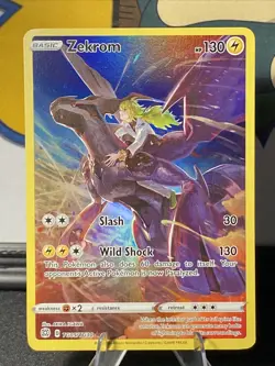 Zekrom TG05/TG30 Pokemon TCG Swsh09: Brilliant Stars Trainer Gallery Holo - Image 1