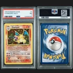 1999 POKEMON BASE SET UNLIMITED #4 CHARIZARD-HOLO PSA 7 - Image 1