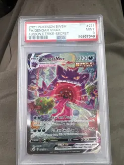 Pokemon Gengar VMAX Fusion Strike Secret Rare Full Alt Art #271 PSA 9 - Image 1