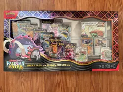 Pokemon TCG Paldean Fates Great Tusk Iron Treads Ex Premium Collection - Image 1
