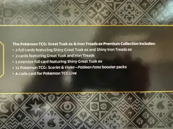 Pokemon TCG Paldean Fates Great Tusk Iron Treads Ex Premium Collection - Image 3