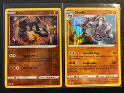 Onyx & Steelix 138 & 139/264 Swsh08: Fusion Strike Reverse Holo + Holo Pokemon - Image 1
