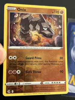 Onyx & Steelix 138 & 139/264 Swsh08: Fusion Strike Reverse Holo + Holo Pokemon - Image 3