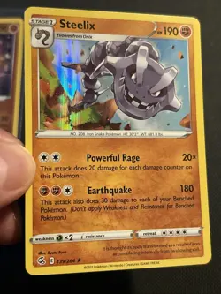 Onyx & Steelix 138 & 139/264 Swsh08: Fusion Strike Reverse Holo + Holo Pokemon - Image 5