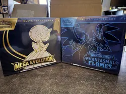 Pokemon Mega Evolution Phantasmal Flames And Mega Evolutions ETB 2 Box Bundle - Image 1