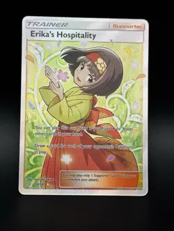 Pokemon Team Up Erika's Hospitality Full Art rare ultra 174/181 NM Pack Fresh - Image 1