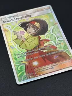 Pokemon Team Up Erika's Hospitality Full Art rare ultra 174/181 NM Pack Fresh - Image 5
