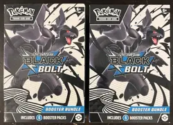 Pokemon TCG Scarlet Violet Black Bolt Booster Bundle Lot Of 2 Factory Sealed - Image 1