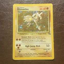 Hitmonlee 7/62 Fossil Holo Unlimited 1999 Pokemon TCG - Image 1
