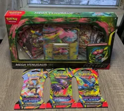Pokemon Mega Venusaur ex Premium Collection Box SEALED + 3 Phantasmal Boosters - Image 1