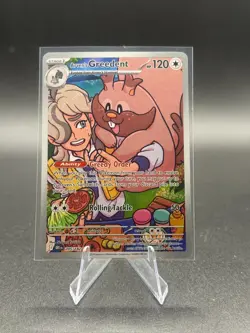 Pokemon TCG Arven's Greedent 205/182 Sv10: Destined Rivals Holo IR NM - Image 1