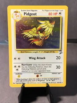 Pokemon TCG Pidgeot #14/130 Base Set 2 Holo Rare WOTC VTG 2000 NM - Image 1