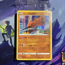 Galarian Zapdos SWSH124 Evolving Skies Prerelease Promo Deck Pokemon Sealed NM - Image 1