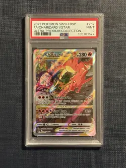 Pokemon TCG Charizard VSTAR Black Star Promo SWSH262 PSA MT 9 - Image 1