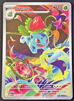 Pokemon TCG Ivysaur 134/132 Me01: Mega Evolution Holo NM Card 2025 - Image 1
