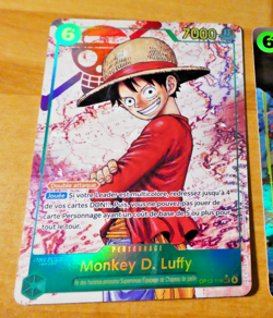 ONE PIECE CARD HOLO GAME CARTE MONKEY D. LUFFY OP13-118 FR ALT JCC EN ** - Image 1