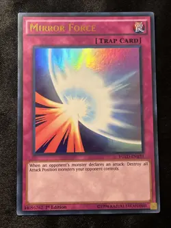 Yugioh Mirror Force YGLD-ENB33 Card Near Mint - Image 1