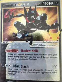Pokemon TCG Greninja Gold Star SWSH144 Celebrations Black Star Promo Card Sealed - Image 4