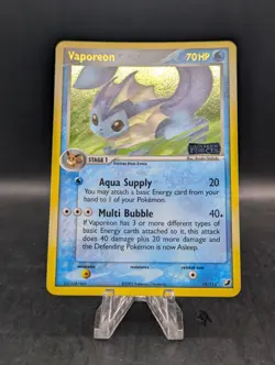 Vaporeon 19/115 Ex Unseen Forces Reverse Holo Rare LP Pokemon Card - Image 2