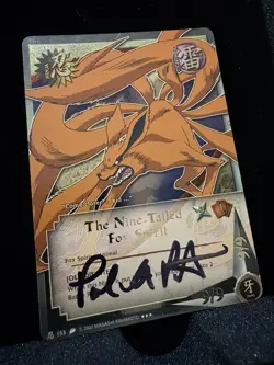 Naruto CCG The Nine-Tailed Fox Spirit Card Super Rare Foil Auto Paul St. Peter - Image 2