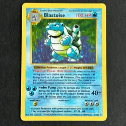 Shadowless Blastoise 2/102 Base Set Holo Rare Pokemon Card - Image 1
